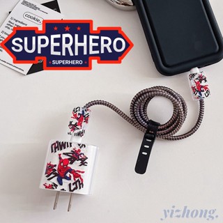 เคสที่ชาร์จ TPU แบบนิ่ม ลายการ์ตูนสไปเดอร์แมน เวน่อม ซูเปอร์ฮีโร่ สําหรับ iPhone 18W 20W 2 ชิ้น