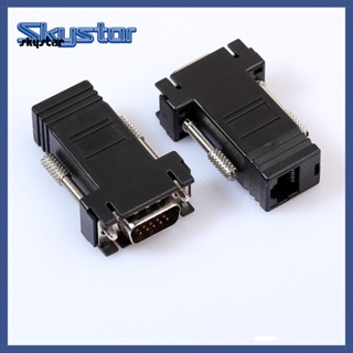 Skystar ชุดอะแดปเตอร์สายเคเบิลเครือข่าย VGA ตัวผู้ เป็น LAN CAT5 CAT6 RJ45 ตัวเมีย