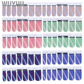 Wuyuu 14pcs Self-Adhesive Nail  DIY Glitter Fashionable Polish Strip Full