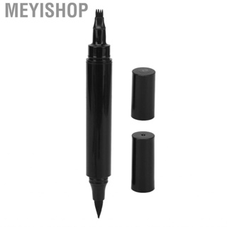 Meyishop Beard Pencil Filler Sweat Proof Long Wearing Dark Brown Barber Styling Pen Double Headed  Facial Hair for Daily Men