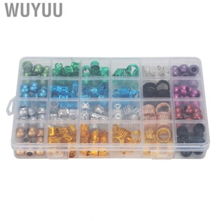 Wuyuu 216pcs Beads For Hair Braids Braid Rings Dreadlocks Hollow