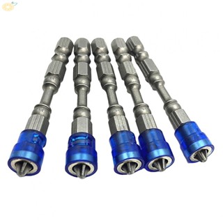 【VARSTR】High Strength PH2 Cross head Magnetic Screwdriver Bit Set 5 Pieces Blue Color