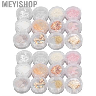 Meyishop Nail Foil Art Flakes With 2 Box Gold Silver DIY