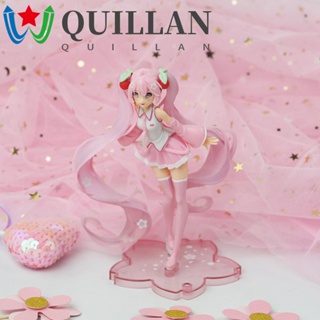 Quillan โมเดลฟิกเกอร์ PVC อนิเมะ Miku Hatsune Pink Sakura Girls ของเล่นสําหรับเด็ก