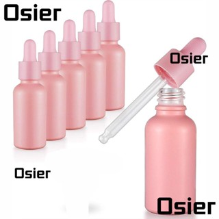 Osier1 ขวดหยดตา เคลือบสีชมพู 30 มล. เติมได้ 1 ออนซ์ สําหรับห้องปฏิบัติการเคมี 6 ชิ้น