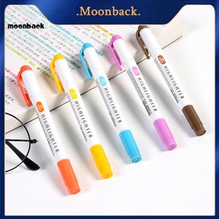 &lt;moonback&gt; ปากกามาร์กเกอร์ ไฮไลท์ เรืองแสง หลากสี 5 สี สําหรับวาดภาพ เขียนลื่น DIY 5 ชิ้น