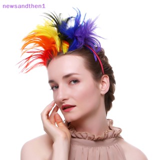 Newsandthen1 ที่คาดผมขนนก 1920s Mardi Gras ที่คาดผมขนนก ที่คาดผม ที่คาดผมขนนก หูฟัง Burlesque พร้อมขนนก Nice