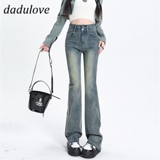 DaDulove💕 New American Ins High Street Retro Micro Flared Jeans Niche High Waist Wide Leg Pants Large Size Trousers