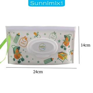 [Sunnimix1] กระเป๋าใส่ทิชชู่เปียก แบบพกพา ใช้ซ้ําได้ คุณภาพสูง ทนทาน น้ําหนักเบา 24x14 ซม.