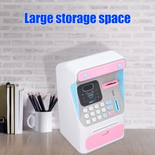 Enjoy Music Kids ATM Savings Money Bank Large Capacity Password Safe Face Recognition Machine for