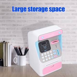 Enjoy Music Kids ATM Savings Money Bank Large Capacity Password Safe Face Recognition Machine for