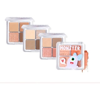 ♦️ของแท้·ส่งด่วน·ถูก♦️Nee Cara Monster 4 Color Eye Shadow #N1965 : neecara นีคาร่า มอนสเตอร์ อายแชโดว์ x 1 ชิ้น dayse