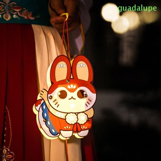 Guadalupe โคมไฟกระดาษ รูปดอกไม้น่ารัก สไตล์จีน พร้อมไฟ LED แฮนด์เมด สําหรับตกแต่งบ้าน