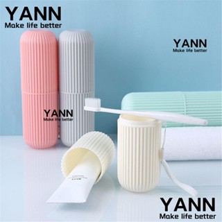 Yann1 แปรงสีฟันพลาสติก แบบพกพา อุปกรณ์เสริม สําหรับห้องน้ํา