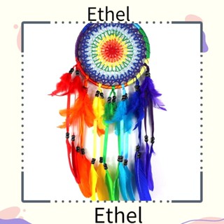 Ethel1 เครื่องรางดักฝัน พลาสติก ประดับขนนก หลากสี 22*10 นิ้ว แฮนด์เมด สร้างสรรค์ สําหรับห้องนั่งเล่น