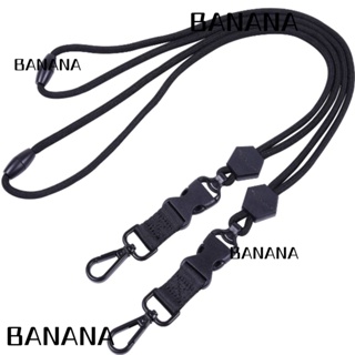 Banana1 ที่ใส่ป้ายชื่อ 2 ชิ้น สายสีดํา 2 ชิ้น ที่ใส่บัตรประจําตัว ทนทาน ทรงกลม 23 นิ้ว สําหรับบ้าน