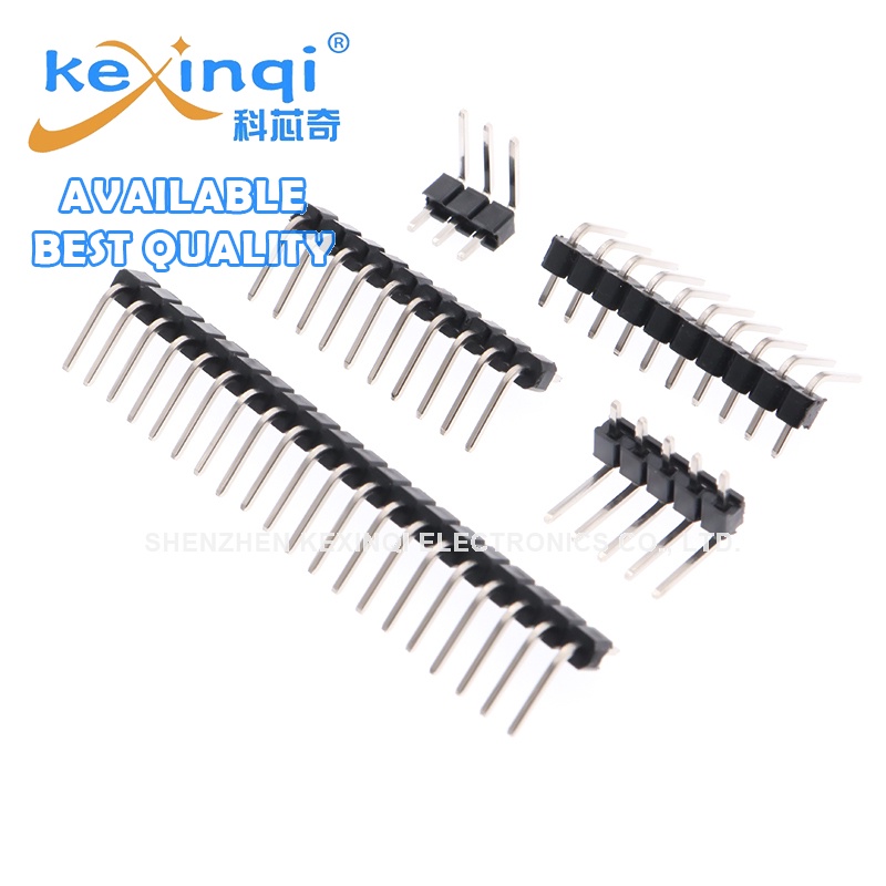 50pcs Single Spacing PCB Board Tolerance psitions 2.54mm Bend 90 องศา Pin แถว 1*3P 4P 5P 6P 8P 10P 4