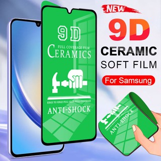 ฟิล์มกระจกนิรภัยเซรามิค แบบนิ่ม ป้องกันหน้าจอ สําหรับ Samsung A14 A13 A23 A33 A53 A54 A53 A73 A72 A52 A52S 5G A04 A04S A04e