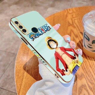 เคสโทรศัพท์มือถือ แบบนิ่ม ลายการ์ตูนลูฟี่ ขอบสี่เหลี่ยม หรูหรา สําหรับ Vivo S1 Z1 Pro Z5X T1 5G Snapdragon 695 778G T1 Pro 5G