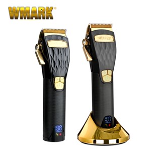 Wmark NG-2032 ปัตตาเลี่ยนตัดผมไฟฟ้า หน้าจอดิจิทัล LCD แบบชาร์จหัวน้ํามัน สําหรับร้านทําผม