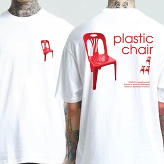 ผู้ชาย เสื้อยืดคอกลม เสื้อแขนสั้น red chair ผ้า Cotton 100 % ผ้าSOFT ใส่สบาย