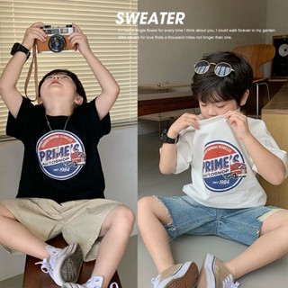 พร้อมส่ง ขายดี เสื้อยืดแขนสั้น พิมพ์ลาย สไตล์เกาหลี ญี่ปุ่น แฟชั่นฤดูร้อน สําหรับเด็กผู้ชาย 2023