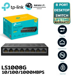 COINSคืน15%⚡FB9JMZV6⚡ TP-LINK LS1008G 8-PORT 10/100/1000MBPS DESKTOP SWITCH รับประกันตลอดอายุการใช้งาน
