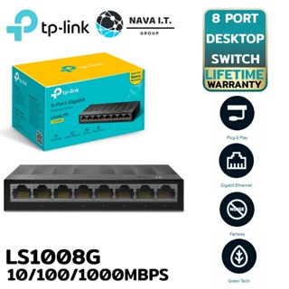 COINSคืน15%⚡FB9JMZV6⚡ TP-LINK LS1008G 8-PORT 10/100/1000MBPS DESKTOP SWITCH รับประกันตลอดอายุการใช้งาน