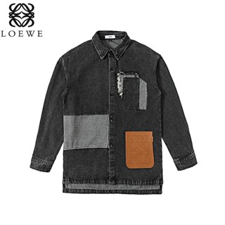 Loewe ของแท้ 100% เสื้อแจ็กเก็ตยีน ใส่ทํางาน สําหรับผู้ชาย 2023