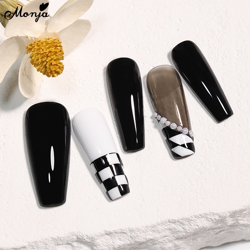 Monja ประติมากรรมเล็บเจล แกะสลักลายนูน ไม่ต้องเช็ด วาดภาพ แช่ออก ยาทาเล็บ ออกแบบเครื่องมือทําเล็บ - รูปที่ 6