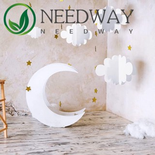 Needway เต็นท์ผ้าฝ้าย ลายก้อนเมฆปลอม 3D สไตล์นอร์ดิก สําหรับแขวนตกแต่งผนังห้องเด็ก DIY