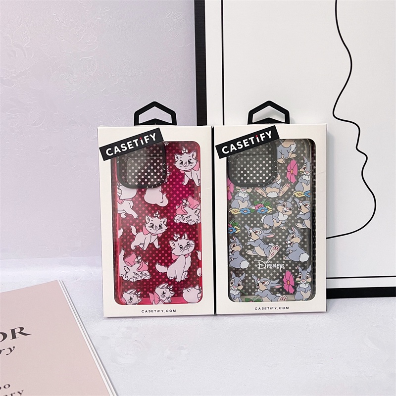 Casetifg เคสโทรศัพท์มือถือ ซิลิโคนนิ่ม TPU กันกระแทก ลายกระต่าย Mary Cat กลิตเตอร์ พร้อมกล่อง แฟชั่น สําหรับ iPhone 11 12 13 14 Pro Max
