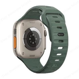 สายนาฬิกาข้อมือซิลิโคนยาง สําหรับ Apple watch series 11 10 9 8 7 6 Ultra 49 มม. 45 มม. I watch SE 5 4 3 2 44 40 41 38 42 มม.