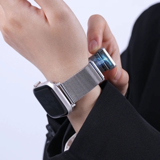 jansin สายนาฬิกา iwatch series 8 7 magnetic buckle สายนาฬิกาข้อมือ สไตล์มิลาน สำหรับ iwatch series ultra 8 SE 7 6 5 4 44 45 41 49มม