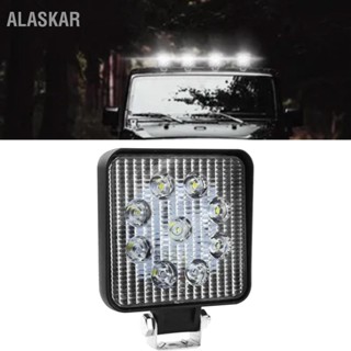  ALASKAR สปอตไลท์ LED ทรงสี่เหลี่ยม 10-30V แสงสีขาว 6000K ทำงาน โคมไฟจุดสำหรับรถยนต์ Suvs รถตู้ รถปิคอัพ รถจี๊ป