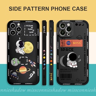 เคสโทรศัพท์มือถือนิ่ม ขอบตรง ลายนักบินอวกาศ NASA สําหรับ Infinix Hot 10 11 9 Play Smart 4 5 6 Plus 12pro 12 Note 8 12 2023 11 12 G96 Hot 12i 10Lite 9 20 20s 10t 10s 12 11 8 11s เคส