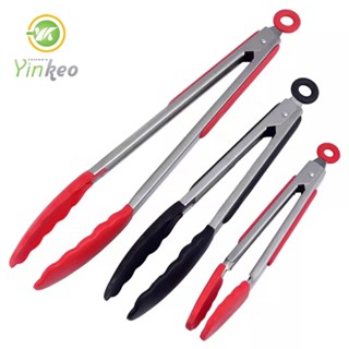 Yinkeo สแตนเลส ที่หนีบอาหาร ที่คีบอาหาร อุปกรณ์ครัว อุปกรณ์ทําอาหาร 7/9/12 Inch
