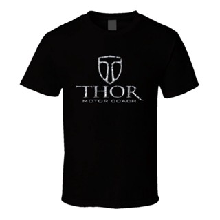 เสื้อยืดผ้าฝ้ายพิมพ์ลายคลาสสิก เสื้อยืด ลาย Thor Motor Coach RV_02