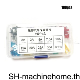 สายเคเบิลฟิวส์ PCB ขนาดเล็ก หลากสี สําหรับรถยนต์ 100 ชิ้น