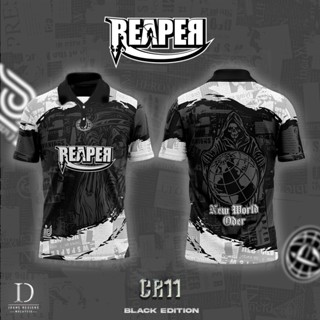 ใหม่ เสื้อกีฬาแขนสั้น ลาย RETRO 2023 - REAPER CR11 Baju Raya 2023