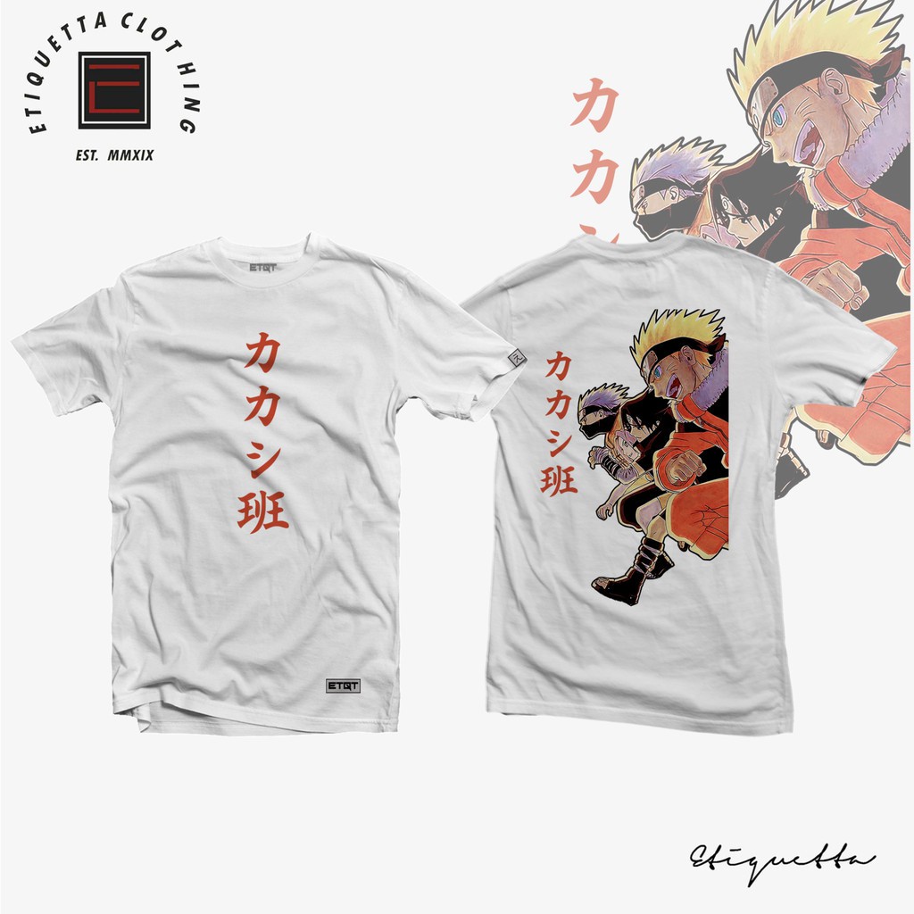 พร้อมส่ง Anime Shirt - ETQTCo. - Naruto - Team Kakashi การเปิดตัวผลิตภัณฑ์ใหม่ T-shirt