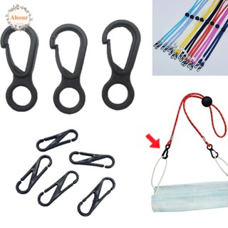 Ahour คลิปตะขอขนาดเล็ก Carabiner Snap 100 ชิ้น / ชุดสําหรับหัวเข็มขัดพวงกุญแจ Diy