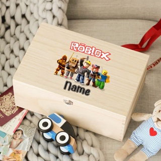 กล่องไม้เก็บของ ลายการ์ตูน Roblox เหมาะกับของขวัญวันเกิด สําหรับเด็กผู้ชาย และเด็กผู้หญิง