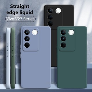 เคสซิลิโคนนิ่ม ทรงสี่เหลี่ยม กันกระแทก ป้องกันกล้อง สําหรับ Vivo V27 Pro V27E V27Pro 5G 2023