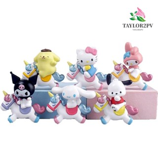 Taylor2pv โมเดลฟิกเกอร์ PVC รูปแมว KT Cat Cinnamoroll ของเล่น สําหรับเก็บสะสม ตกแต่งรถยนต์