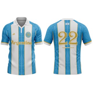 เสื้อโปโล ลาย SUSANO ARGENTINA FIFA 22 ขนาด 100 ซม. -160 ซม. XS - 3XL