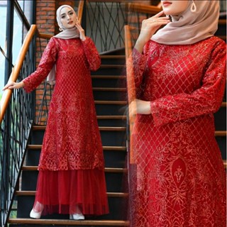 Tulle KEBAYA Party GAMIS - AMANDA GAMIS BY - ตะเกียงสีฟ้า