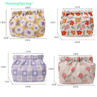 Amongspring&gt; กระเป๋าใส่เหรียญ หูฟัง แบบพกพา ปิดอัตโนมัติ สําหรับเดินทาง