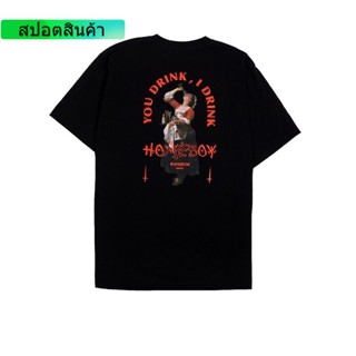 TOP CTHOMEBOY l YOU DRINK เสื้อยืดโอเวอร์ไซส์ ผ้าฝ้ายแท้