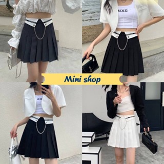 Mini shop🌸พร้อมส่ง🌸 (2319) กระโปรงเทนนิส มีซับในผ้าบางๆ คิ้วท์ๆใส่สบาย -NZ-XM